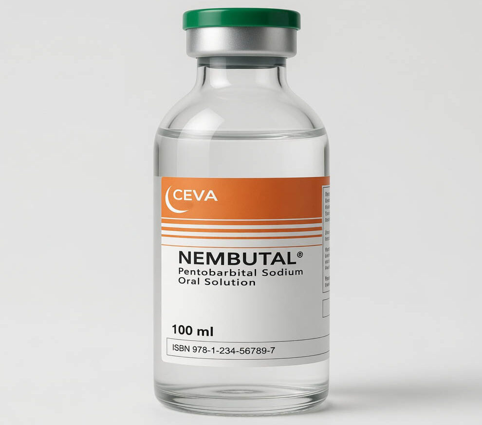 Fles met Nembutal Oral Liquid Solution - Pentobarbital van farmaceutische kwaliteit te koop in Europa